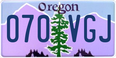OR license plate 070VGJ