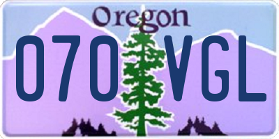 OR license plate 070VGL