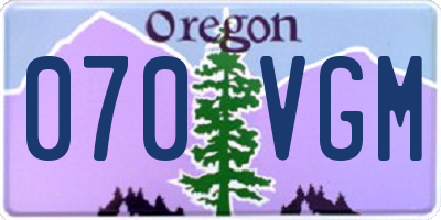 OR license plate 070VGM
