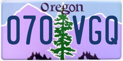 OR license plate 070VGQ