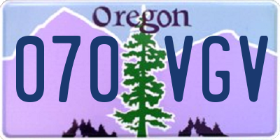 OR license plate 070VGV