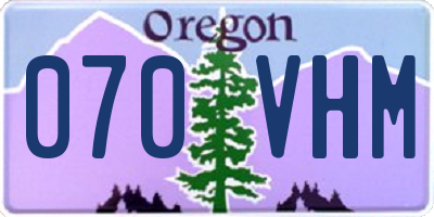 OR license plate 070VHM