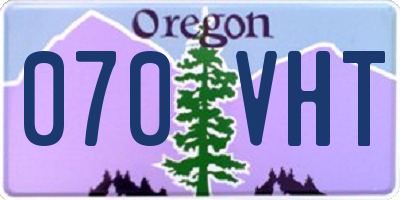 OR license plate 070VHT