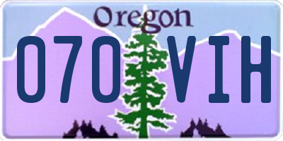 OR license plate 070VIH