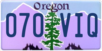 OR license plate 070VIQ