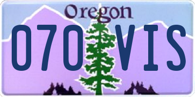 OR license plate 070VIS