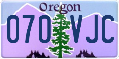 OR license plate 070VJC