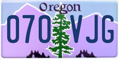 OR license plate 070VJG