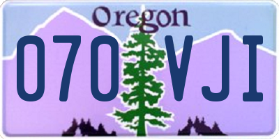 OR license plate 070VJI