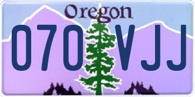 OR license plate 070VJJ