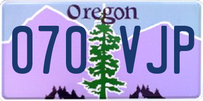OR license plate 070VJP