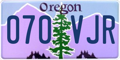 OR license plate 070VJR