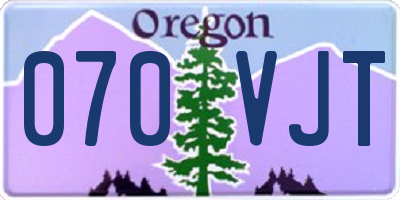 OR license plate 070VJT