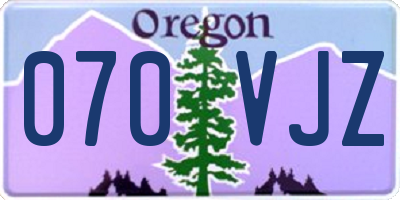 OR license plate 070VJZ