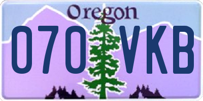 OR license plate 070VKB