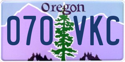 OR license plate 070VKC