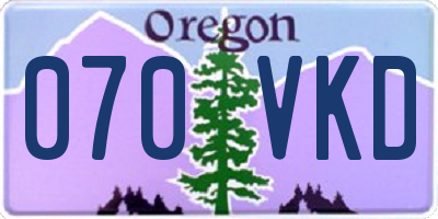 OR license plate 070VKD