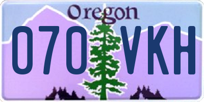 OR license plate 070VKH
