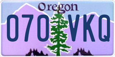OR license plate 070VKQ