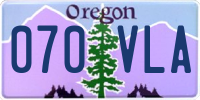 OR license plate 070VLA