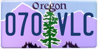 OR license plate 070VLC