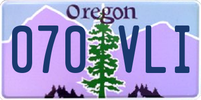 OR license plate 070VLI
