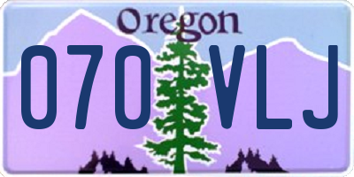 OR license plate 070VLJ