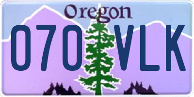 OR license plate 070VLK
