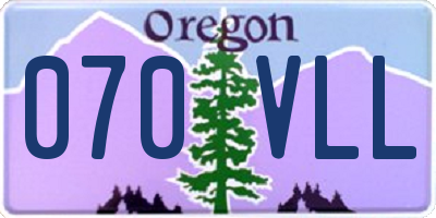 OR license plate 070VLL