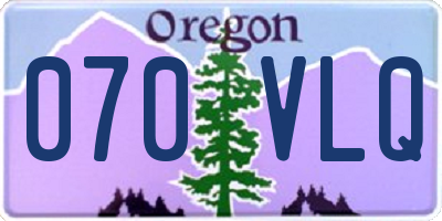 OR license plate 070VLQ