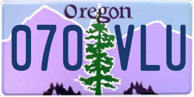 OR license plate 070VLU