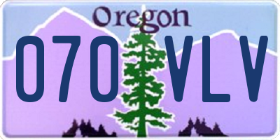 OR license plate 070VLV