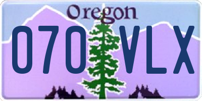 OR license plate 070VLX