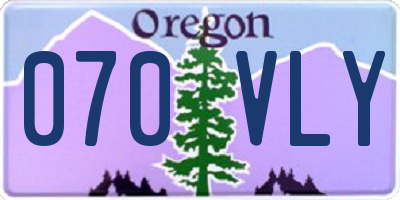 OR license plate 070VLY