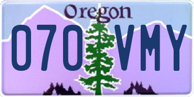 OR license plate 070VMY