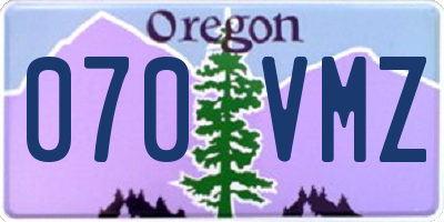 OR license plate 070VMZ