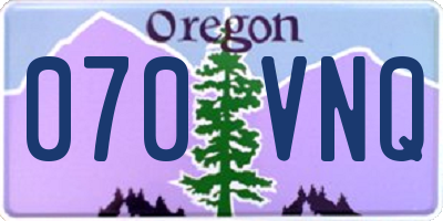 OR license plate 070VNQ