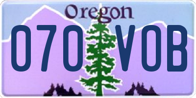 OR license plate 070VOB