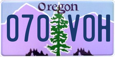 OR license plate 070VOH