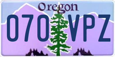 OR license plate 070VPZ