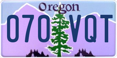 OR license plate 070VQT