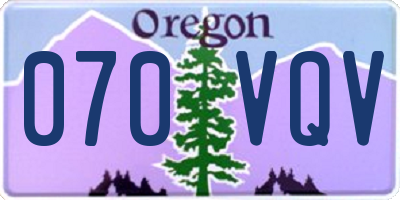 OR license plate 070VQV