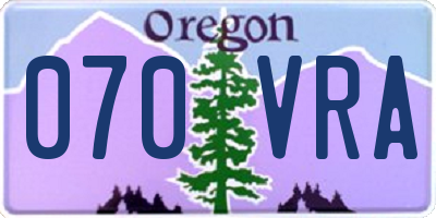 OR license plate 070VRA