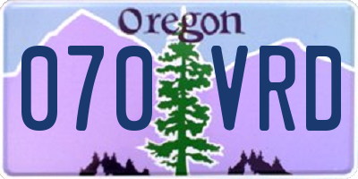 OR license plate 070VRD