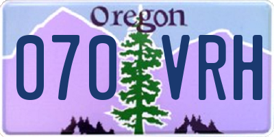 OR license plate 070VRH
