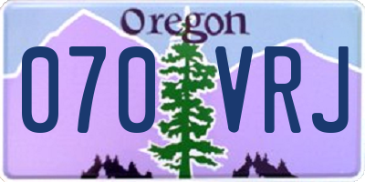 OR license plate 070VRJ