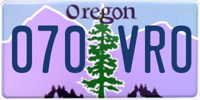OR license plate 070VRO