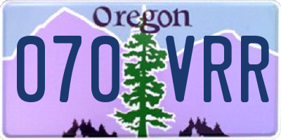 OR license plate 070VRR