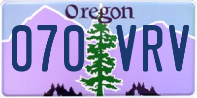 OR license plate 070VRV