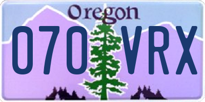 OR license plate 070VRX